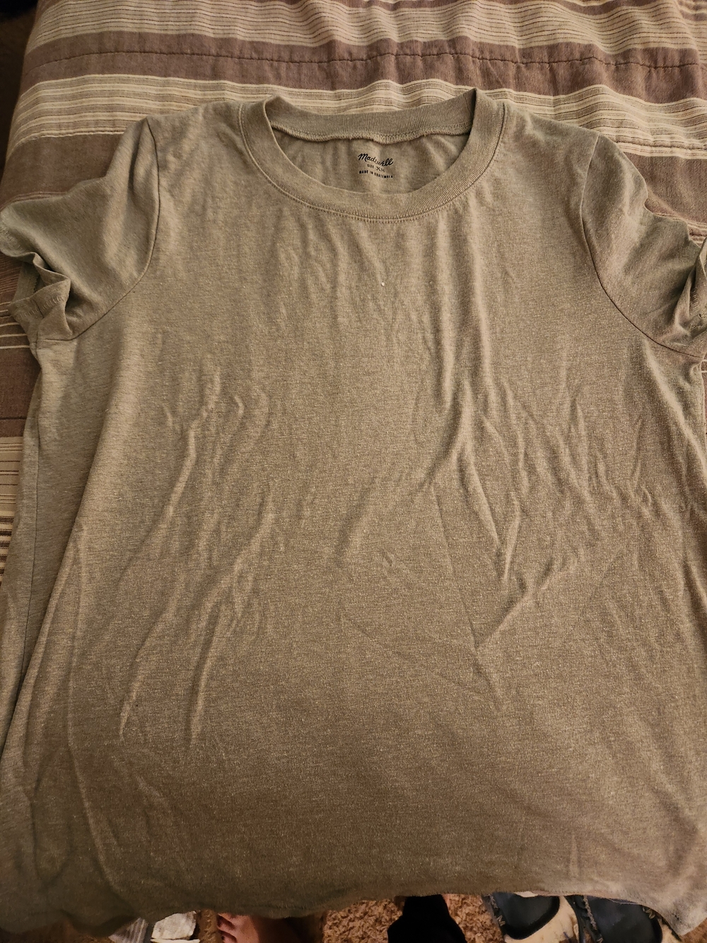 Madewell Short Sleeve Crewneck Tee in  Gray